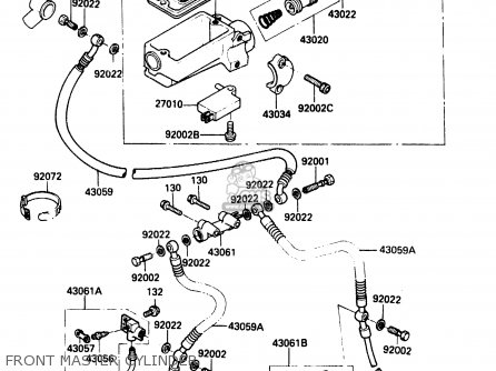 FRONT MASTER CYLINDER - ZX500A1 1985 EUROPE NR / KPH