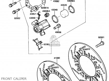 FRONT CALIPER - ZX500A1 1985 EUROPE NR / KPH
