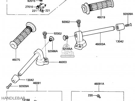 HANDLEBAR - ZX500A1 1985 EUROPE NR / KPH