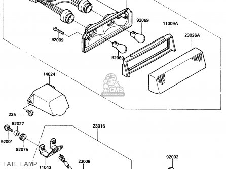 TAIL LAMP - ZX500A1 1985 EUROPE NR / KPH