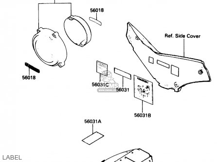 LABEL - ZX500A1 1985 EUROPE NR / KPH