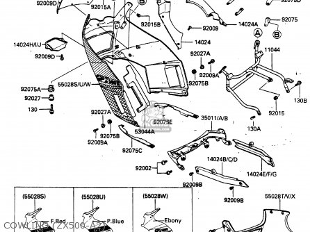 COWLING (ZX500-A2) - ZX500A1 1985 EUROPE NR / KPH