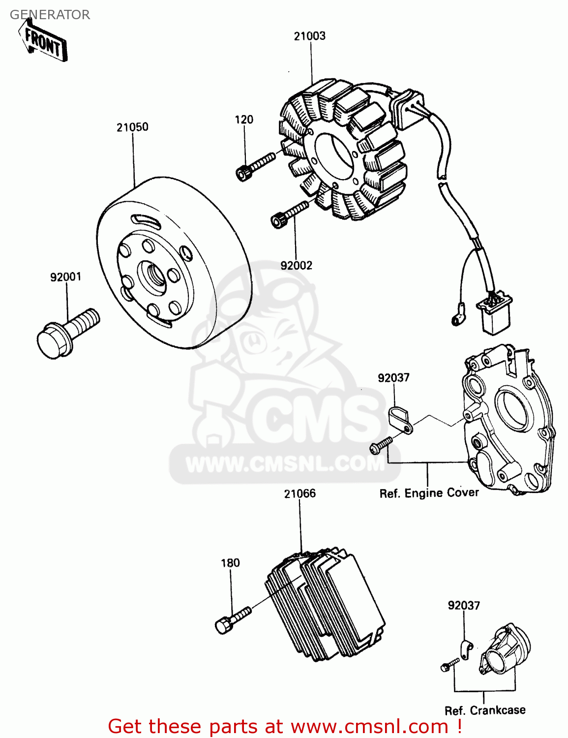 GENERATOR ZX500A2 1986 EUROPE NR / KPH