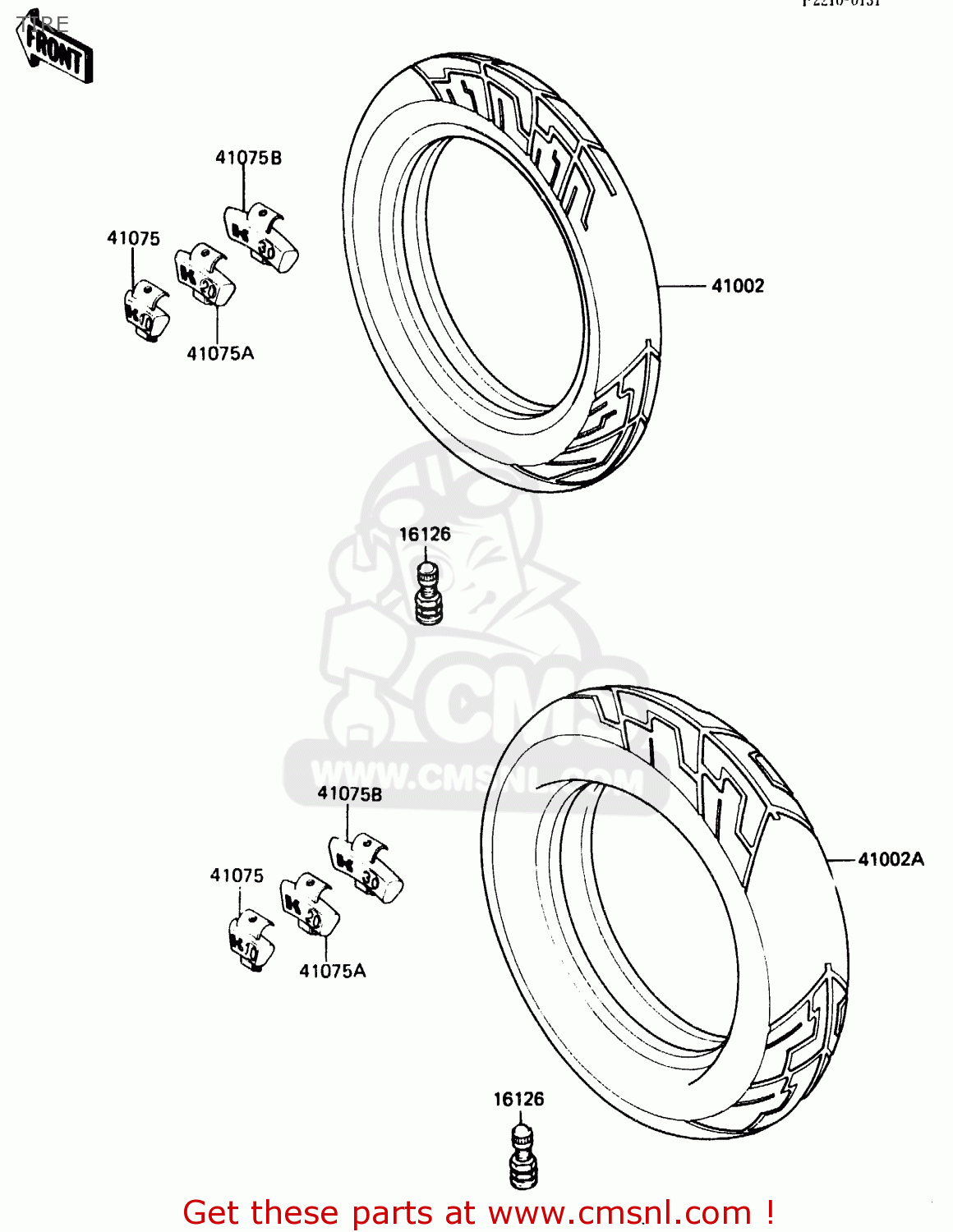 TIRE ZX500A2 1986 EUROPE NR / KPH
