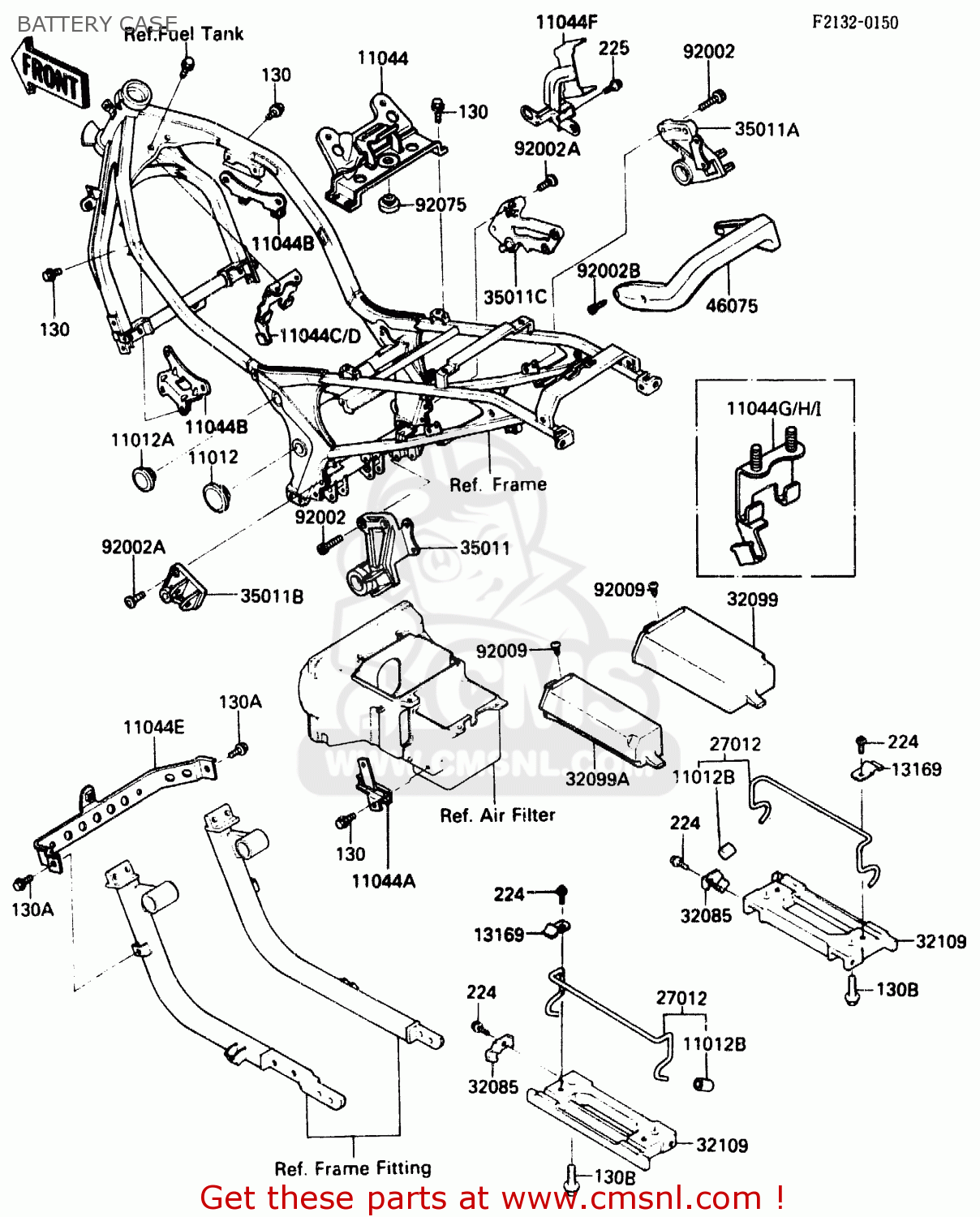 BATTERY CASE ZX500A2 1986 EUROPE NR / KPH