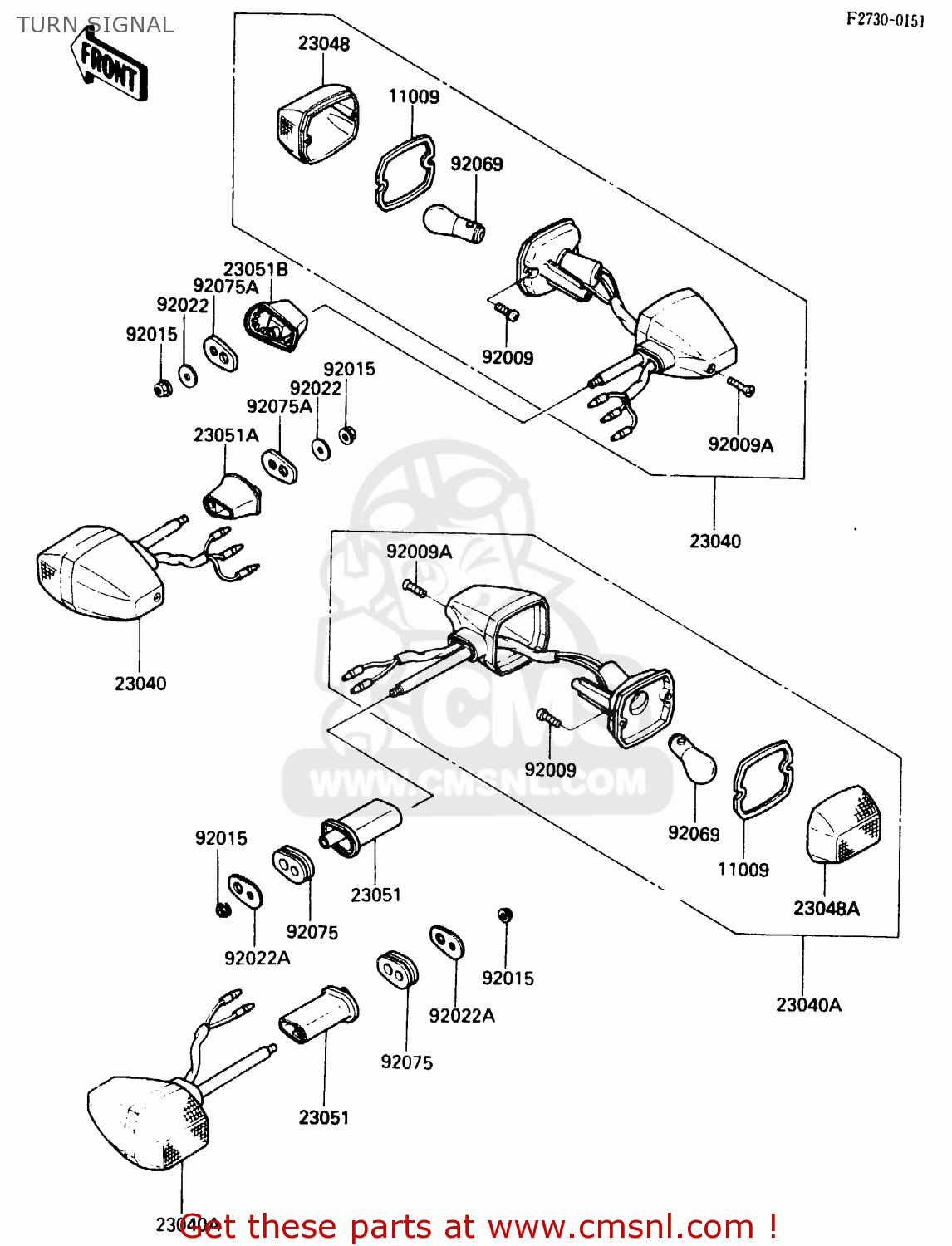 TURN SIGNAL ZX500A2 1986 EUROPE NR / KPH