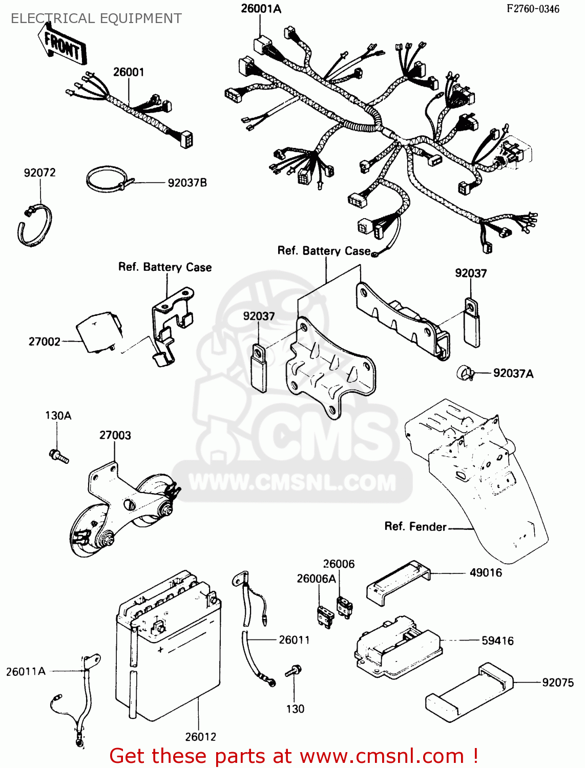 ELECTRICAL EQUIPMENT ZX500A2 1986 EUROPE NR / KPH