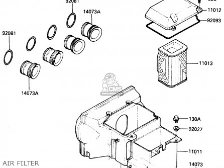 AIR FILTER - ZX500A2 1986 EUROPE NR / KPH