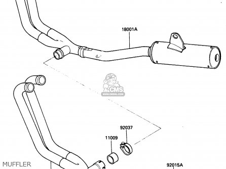 MUFFLER - ZX500A2 1986 EUROPE NR / KPH