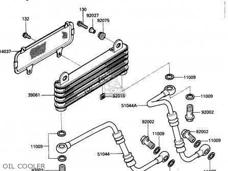 OIL COOLER - ZX500A2 1986 EUROPE NR / KPH