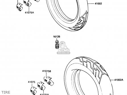 TIRE - ZX500A2 1986 EUROPE NR / KPH