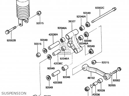 SUSPENSION - ZX500A2 1986 EUROPE NR / KPH