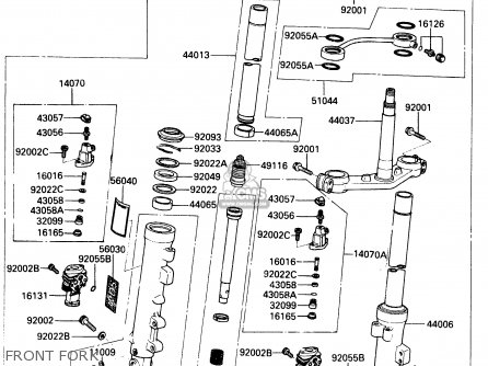 FRONT FORK - ZX500A2 1986 EUROPE NR / KPH