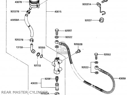 REAR MASTER CYLINDER - ZX500A2 1986 EUROPE NR / KPH