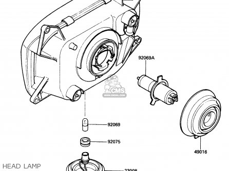HEAD LAMP - ZX500A2 1986 EUROPE NR / KPH