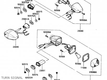 TURN SIGNAL - ZX500A2 1986 EUROPE NR / KPH