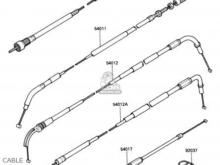 CABLE - ZX500A2 1986 EUROPE NR / KPH