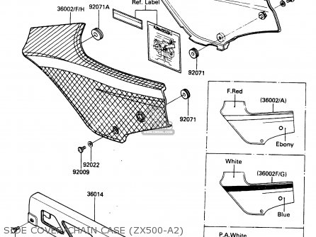 SIDE COVER/CHAIN CASE (ZX500-A2) - ZX500A2 1986 EUROPE NR / KPH