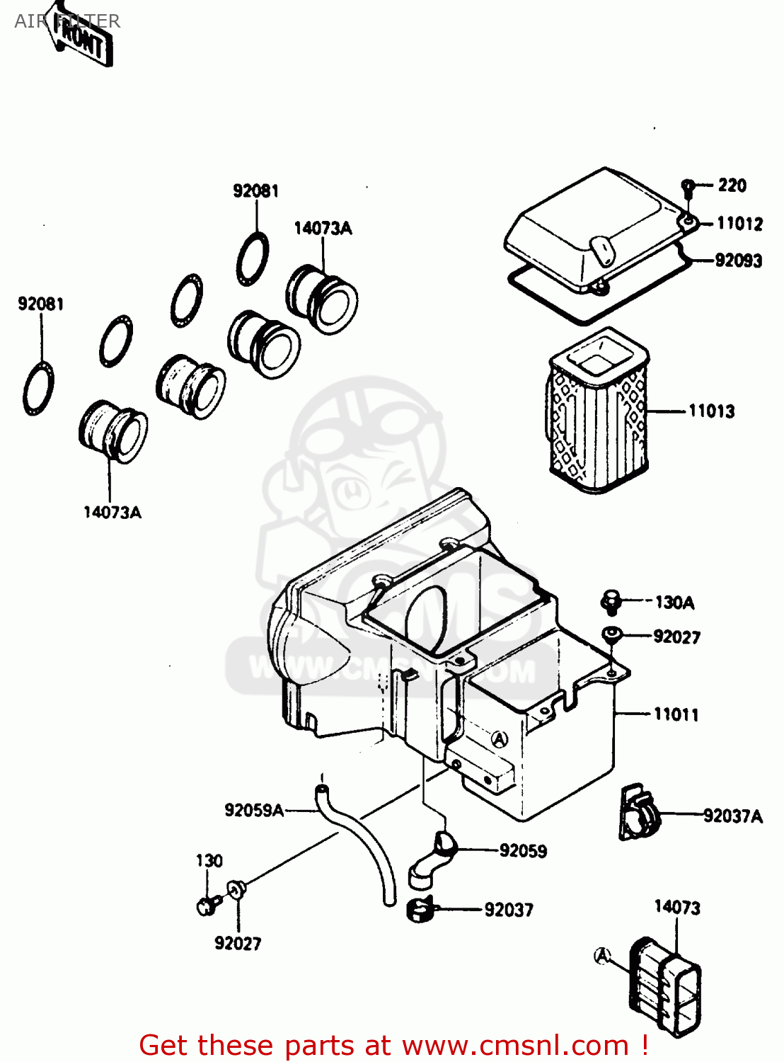 AIR FILTER ZX500A3 1987 NORWAY AR / KPH