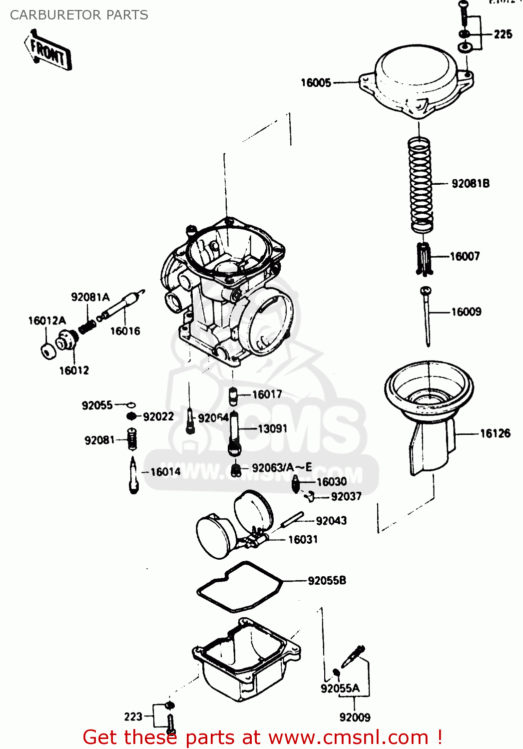 CARBURETOR PARTS ZX500A3 1987 NORWAY AR / KPH