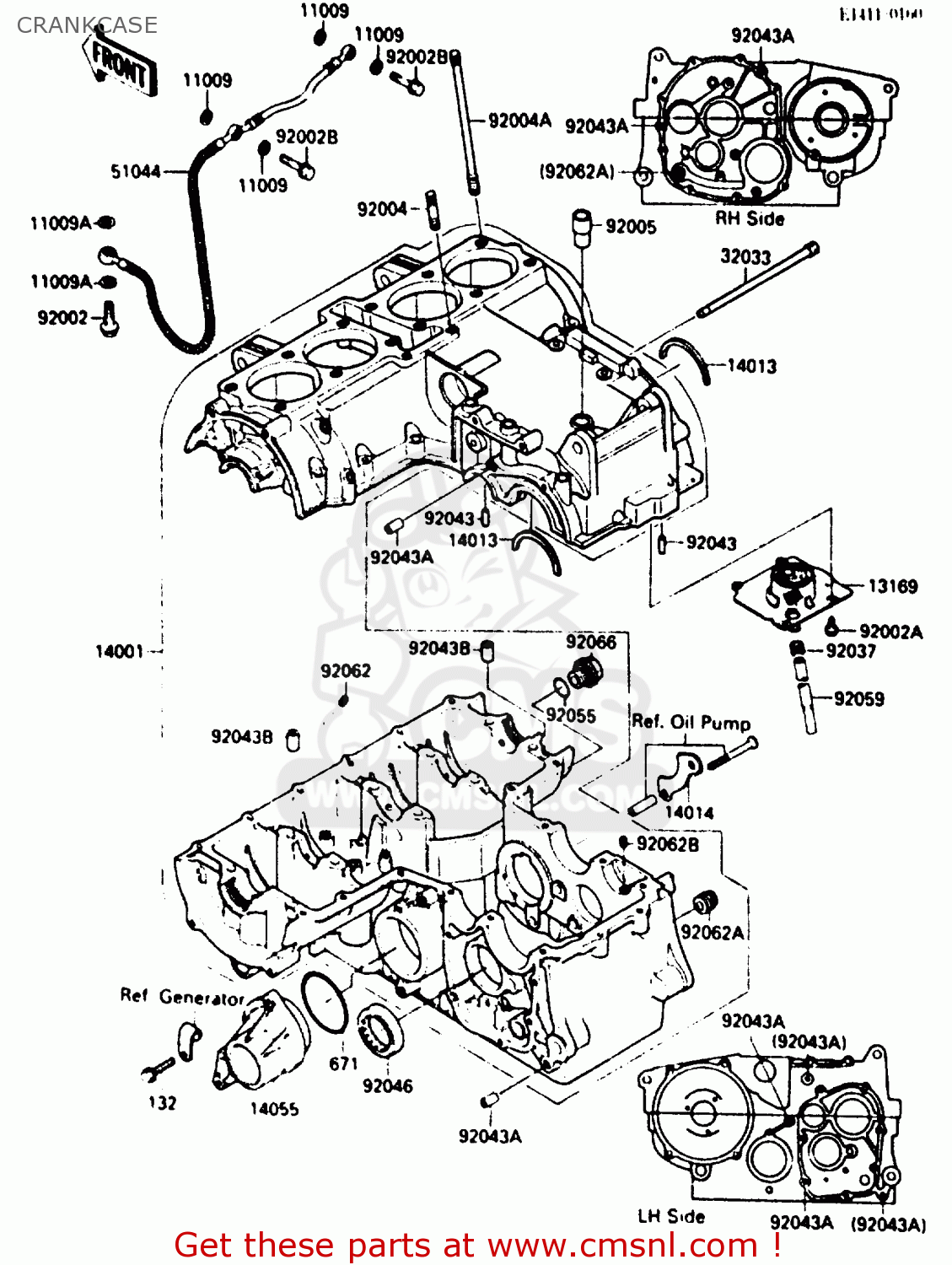 CRANKCASE ZX500A3 1987 NORWAY AR / KPH