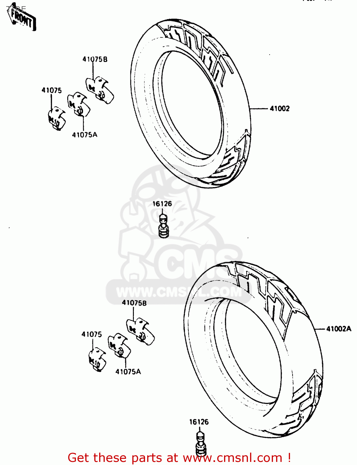 TIRE ZX500A3 1987 NORWAY AR / KPH