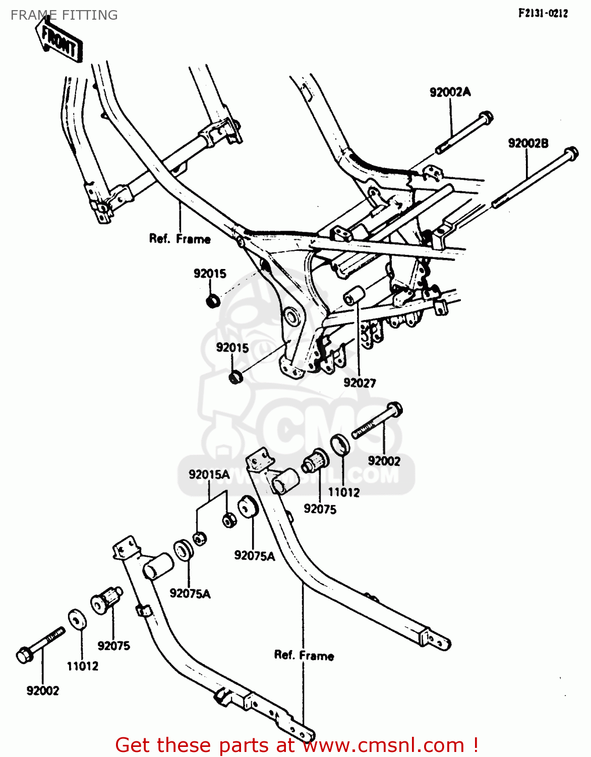 FRAME FITTING ZX500A3 1987 NORWAY AR / KPH