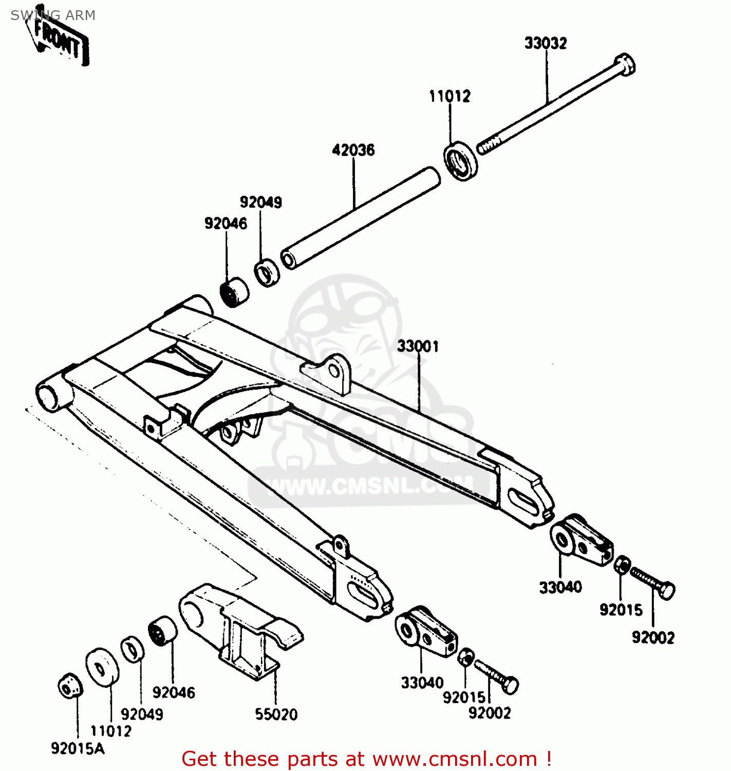 SWING ARM ZX500A3 1987 NORWAY AR / KPH