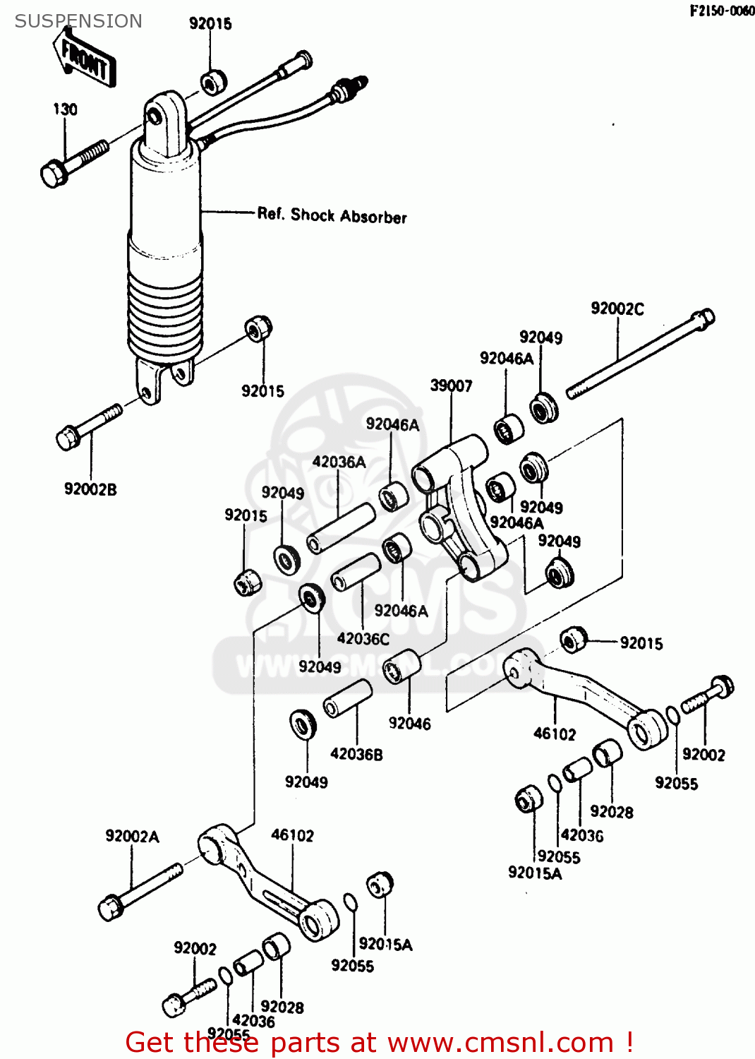 SUSPENSION ZX500A3 1987 NORWAY AR / KPH