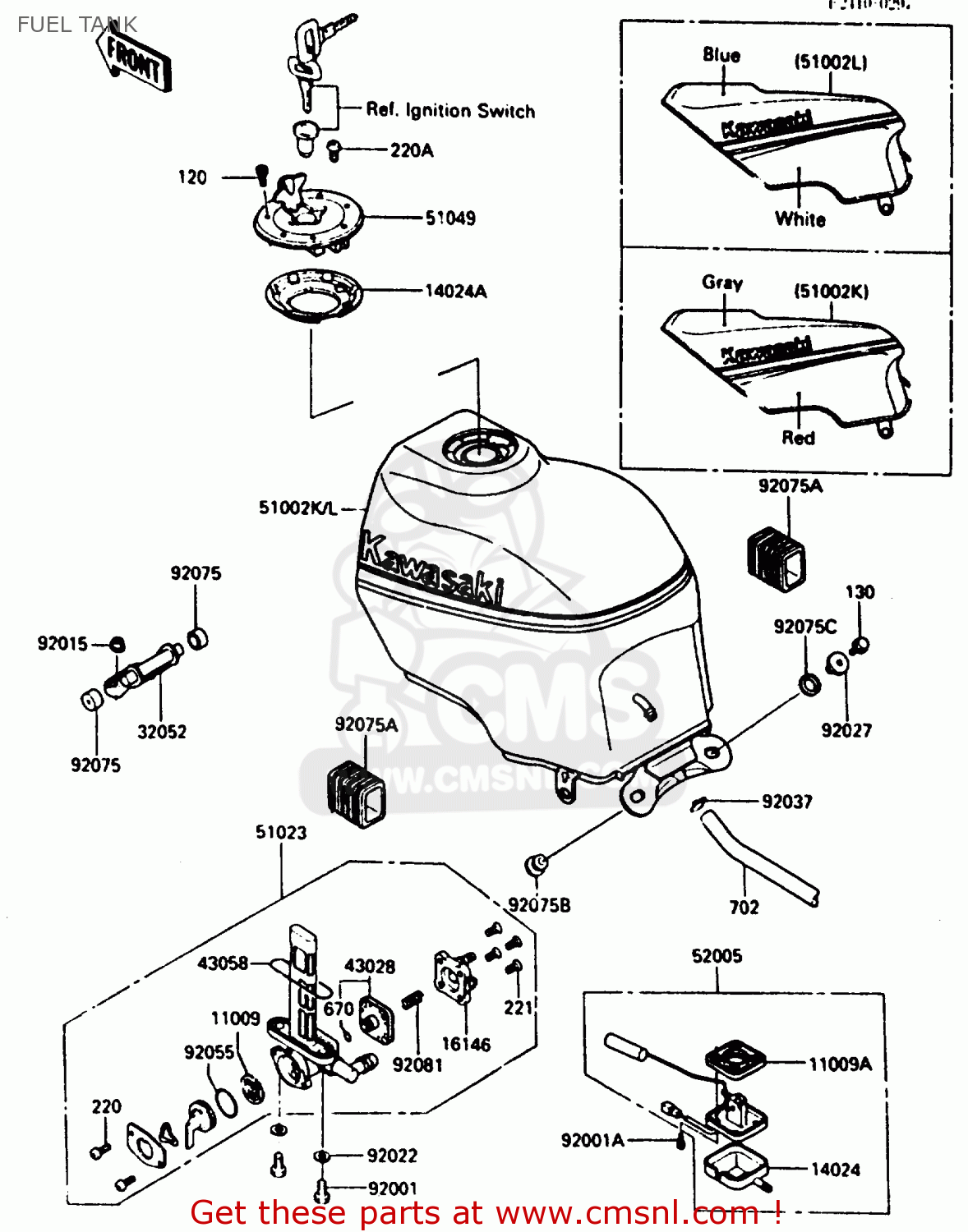FUEL TANK ZX500A3 1987 NORWAY AR / KPH