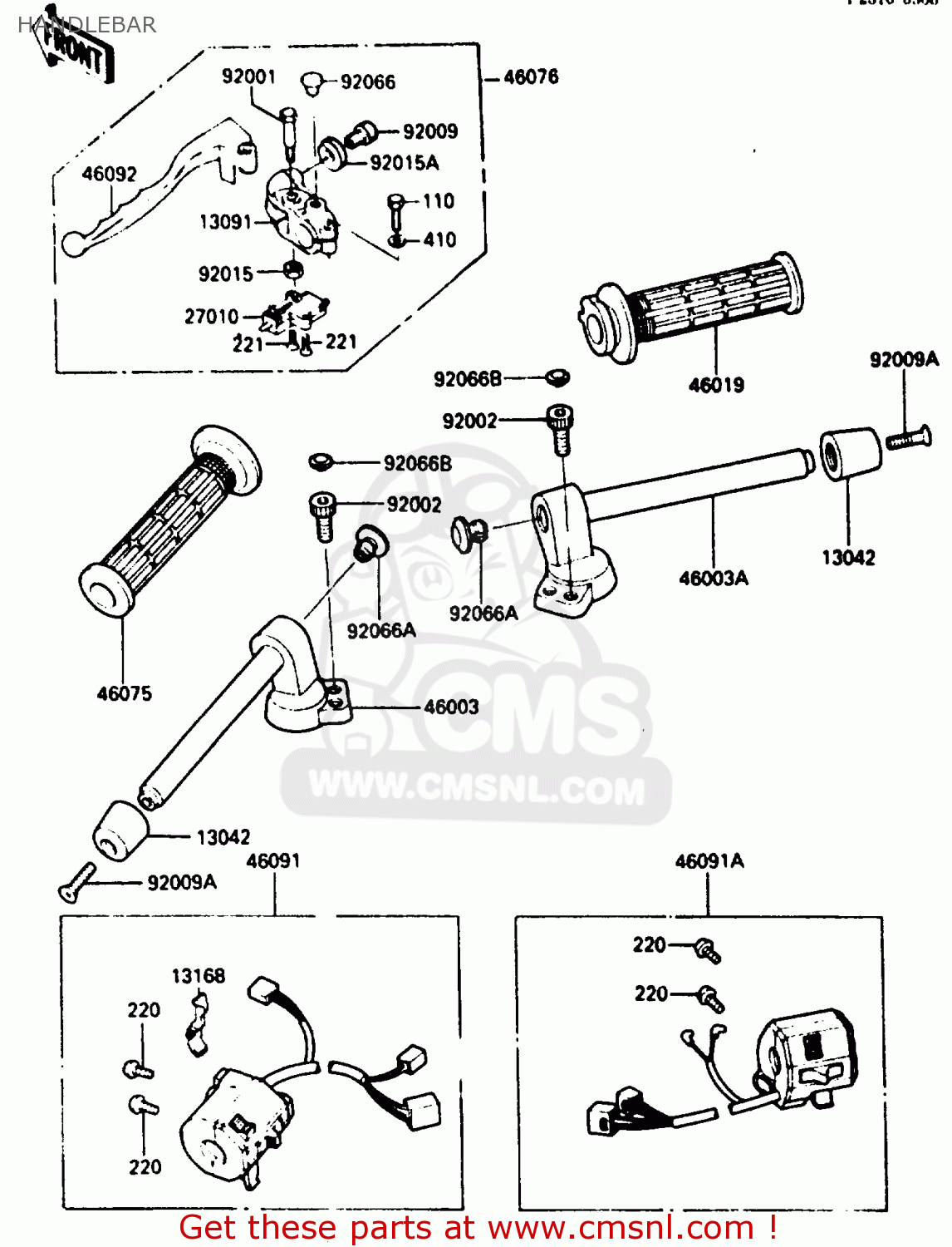 HANDLEBAR ZX500A3 1987 NORWAY AR / KPH