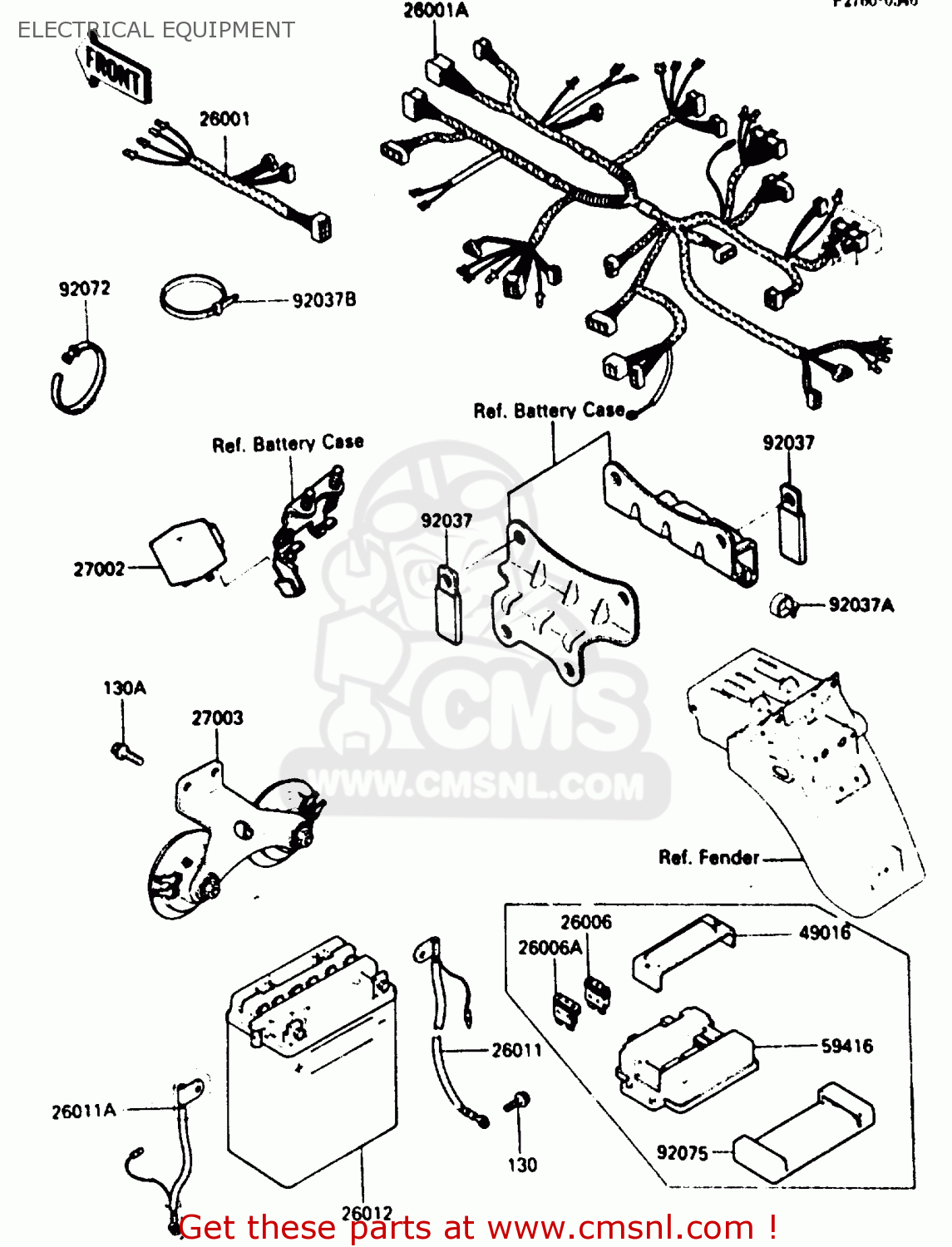 ELECTRICAL EQUIPMENT ZX500A3 1987 NORWAY AR / KPH