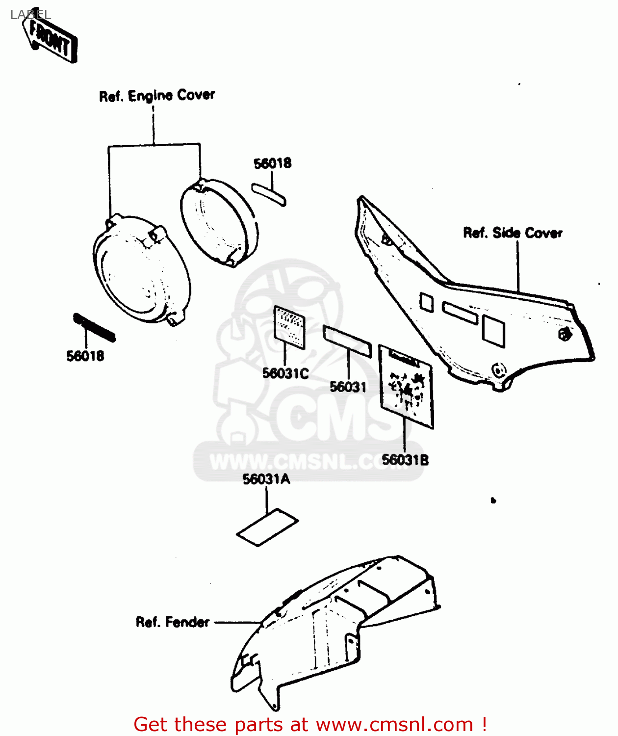 LABEL ZX500A3 1987 NORWAY AR / KPH
