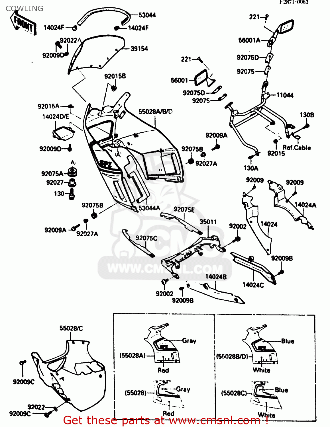 COWLING ZX500A3 1987 NORWAY AR / KPH