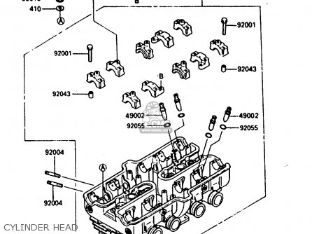 CYLINDER HEAD - ZX500A3 1987 NORWAY AR / KPH