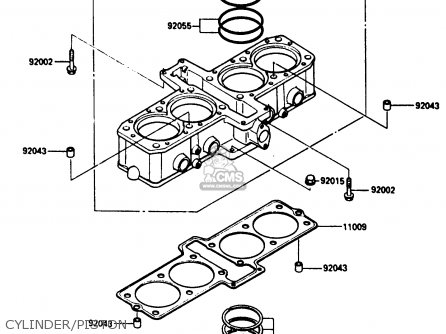 CYLINDER/PISTON - ZX500A3 1987 NORWAY AR / KPH