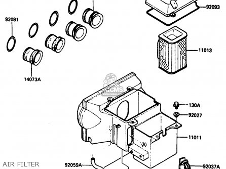 AIR FILTER - ZX500A3 1987 NORWAY AR / KPH