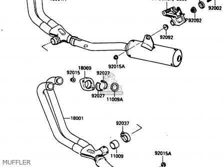 MUFFLER - ZX500A3 1987 NORWAY AR / KPH