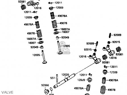 VALVE - ZX500A3 1987 NORWAY AR / KPH