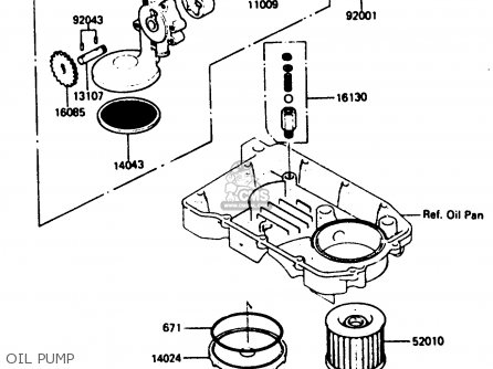 OIL PUMP - ZX500A3 1987 NORWAY AR / KPH
