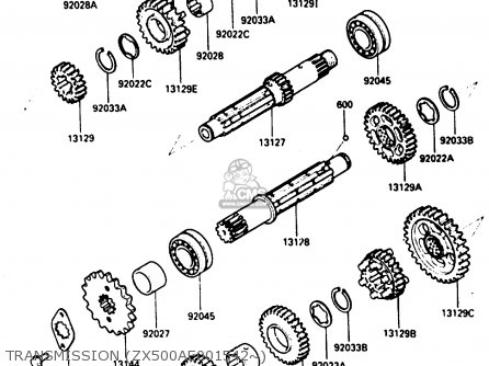 TRANSMISSION (ZX500AE001542~) - ZX500A3 1987 NORWAY AR / KPH