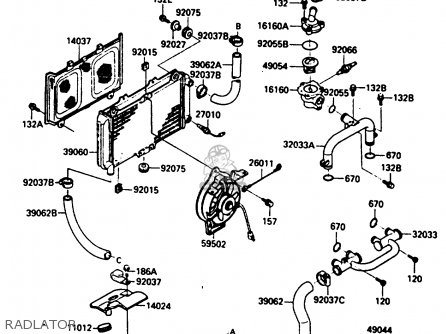 RADLATOR - ZX500A3 1987 NORWAY AR / KPH