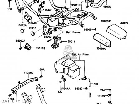 BATTERY CASE - ZX500A3 1987 NORWAY AR / KPH