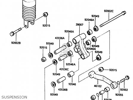 SUSPENSION - ZX500A3 1987 NORWAY AR / KPH