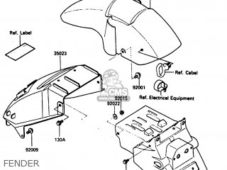 FENDER - ZX500A3 1987 NORWAY AR / KPH