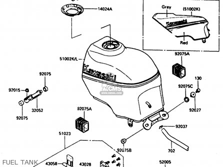 FUEL TANK - ZX500A3 1987 NORWAY AR / KPH