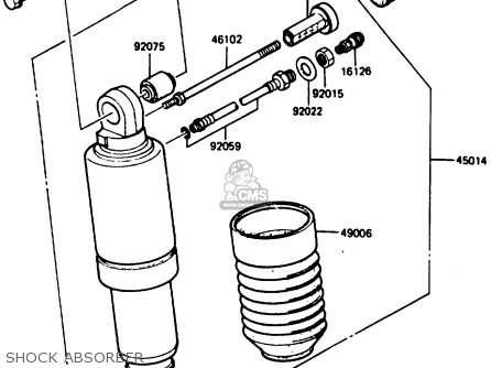 SHOCK ABSORBER - ZX500A3 1987 NORWAY AR / KPH