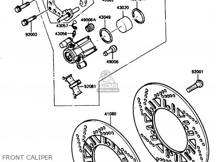 FRONT CALIPER - ZX500A3 1987 NORWAY AR / KPH