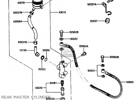 REAR MASTER CYLINDER - ZX500A3 1987 NORWAY AR / KPH