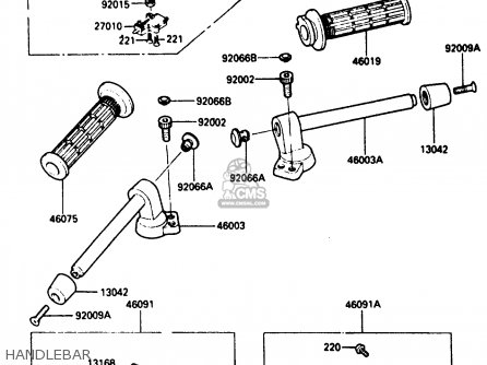 HANDLEBAR - ZX500A3 1987 NORWAY AR / KPH
